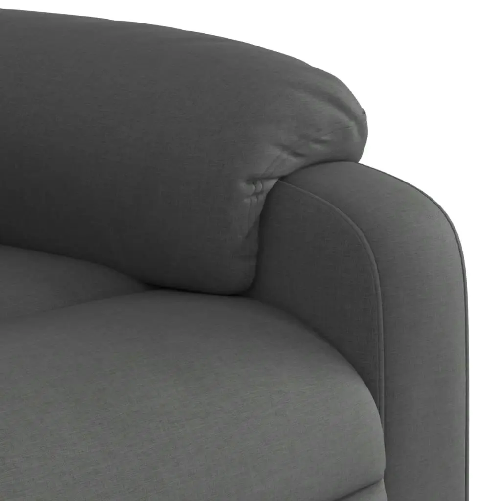 Recliner Chair Dark Grey Fabric 373411