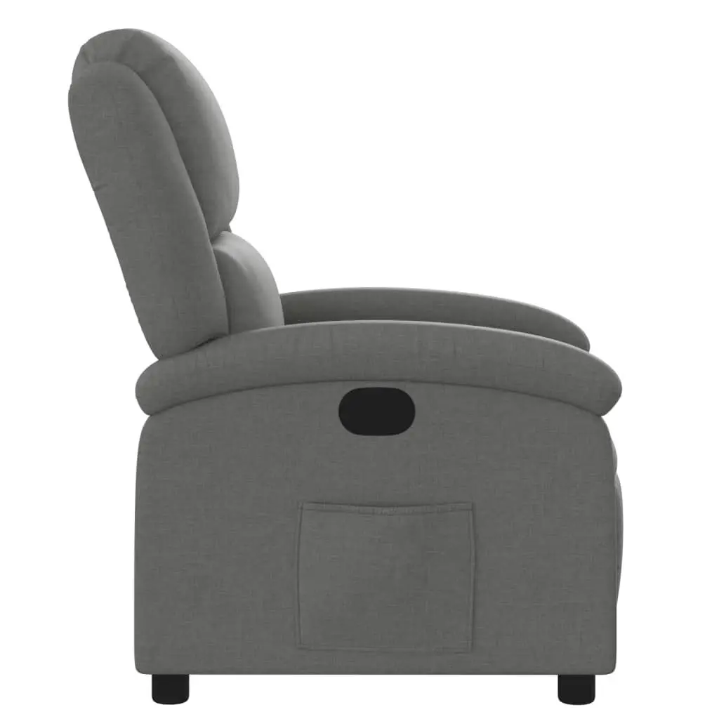 Recliner Chair Dark Grey Fabric 371752