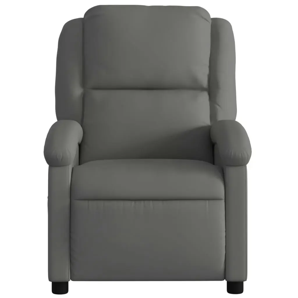 Recliner Chair Grey Real Leather 3205923