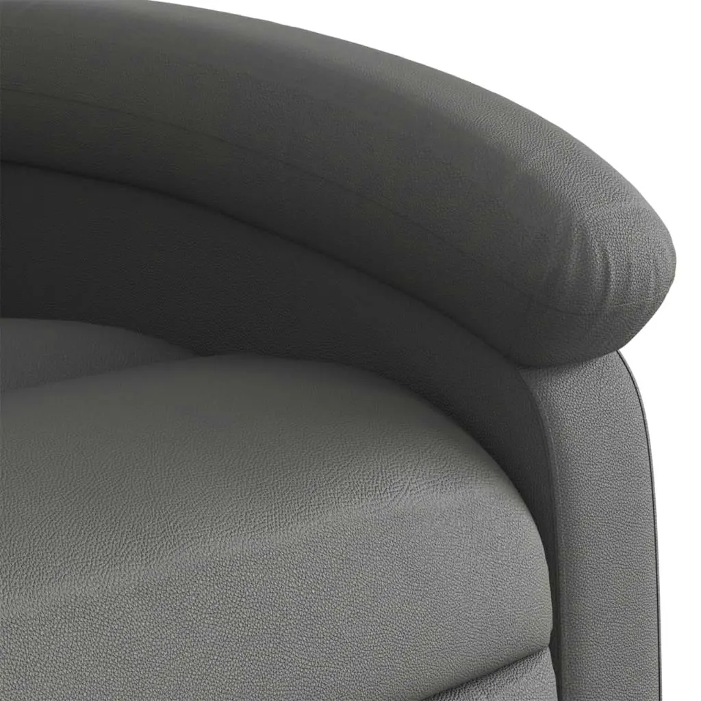 Recliner Chair Grey Real Leather 3205923