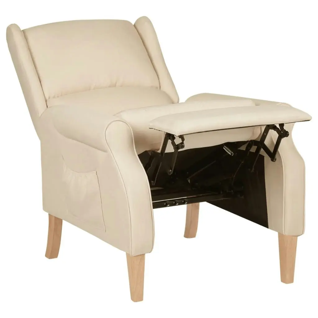 Reclining Chair Cream Fabric 329267