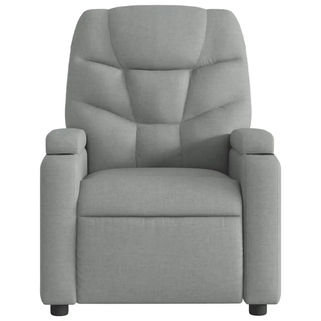 Recliner Chair Light Grey Fabric 372441