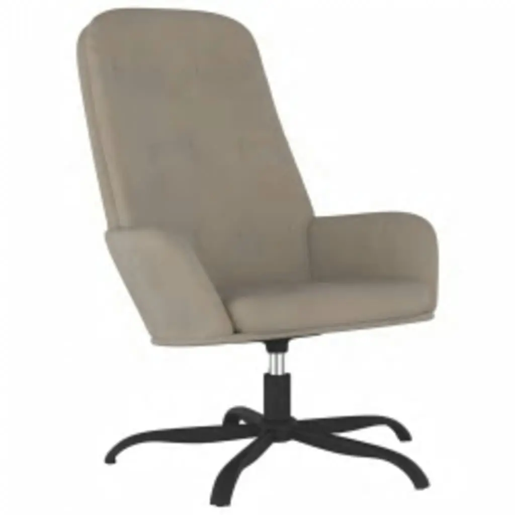 Relaxing Chair with Footstool Light Grey Velvet 3097630