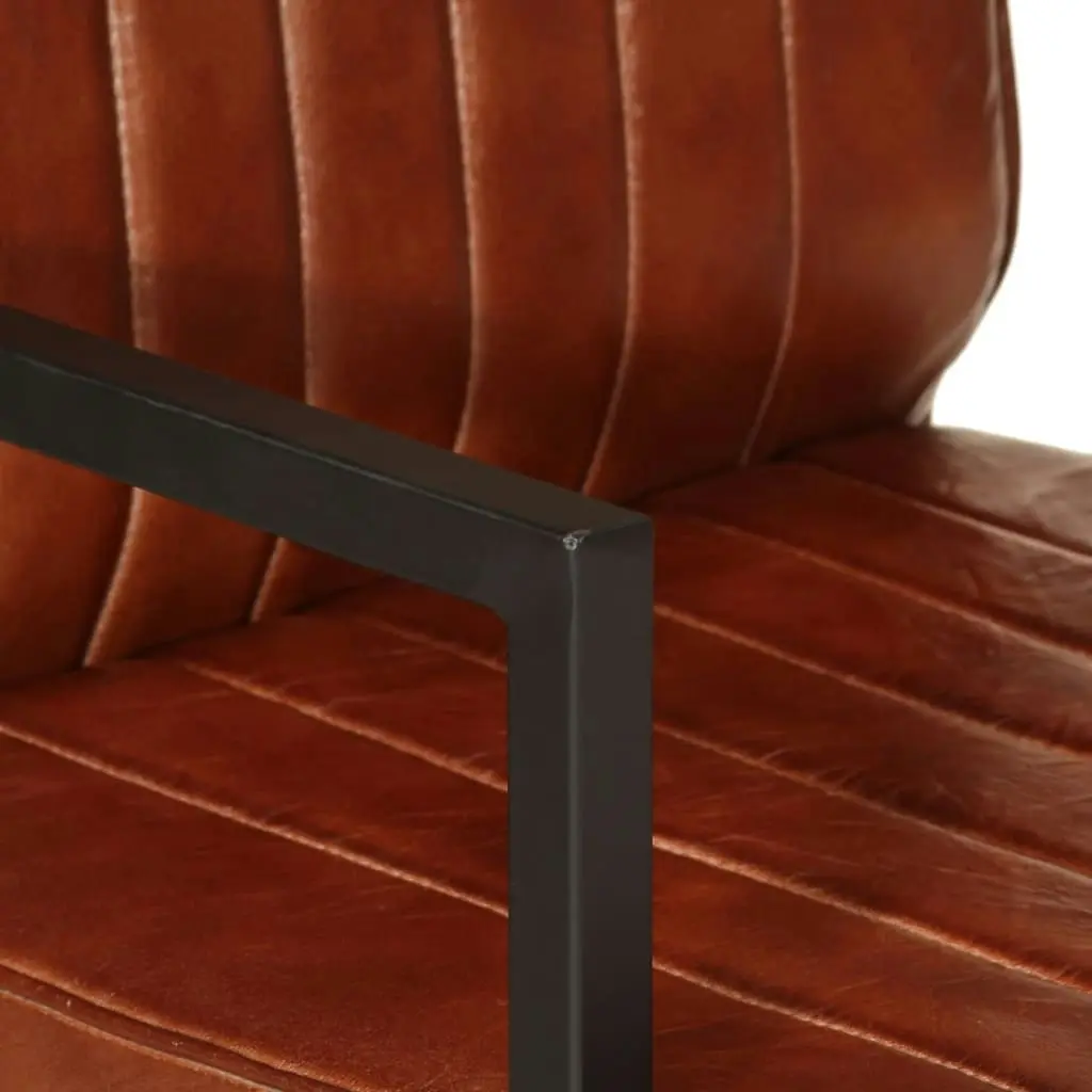 Sofa Chair Brown Real Leather 359637