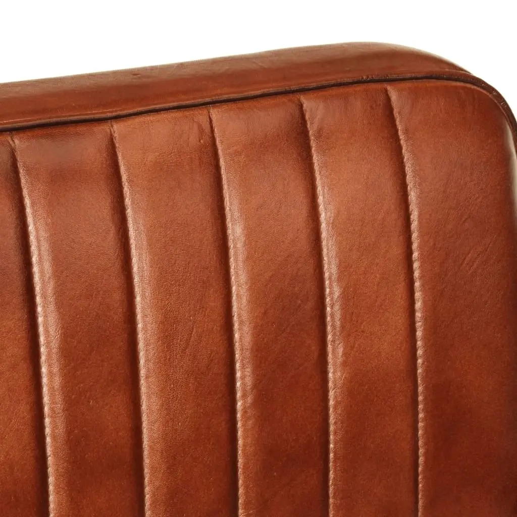 Sofa Chair Brown Real Leather 359637