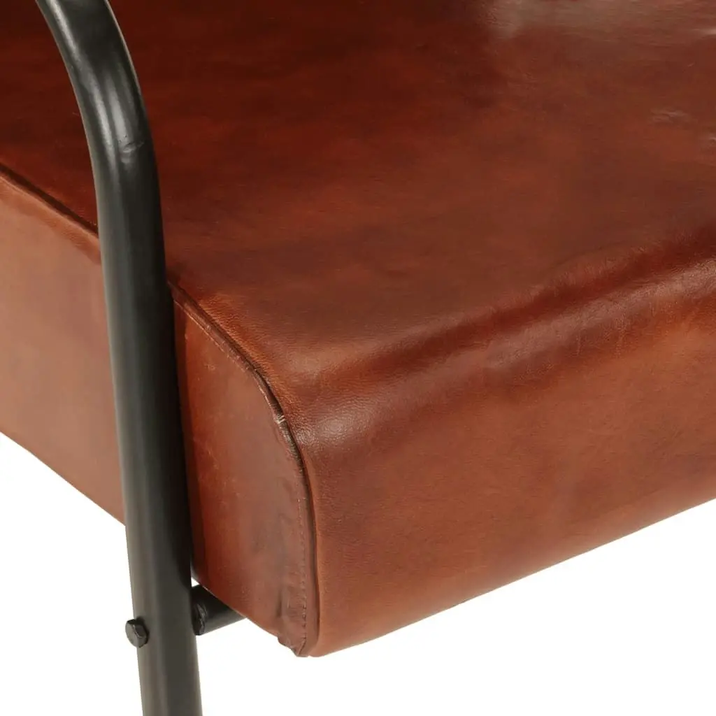 Sofa Chair Brown Real Leather 359631