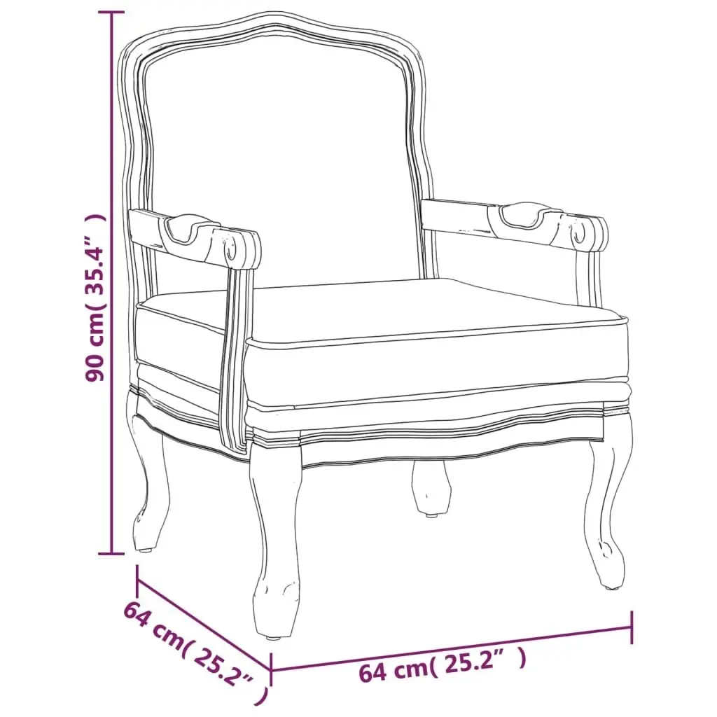 Sofa Chair64x64x90 cm Linen 344471