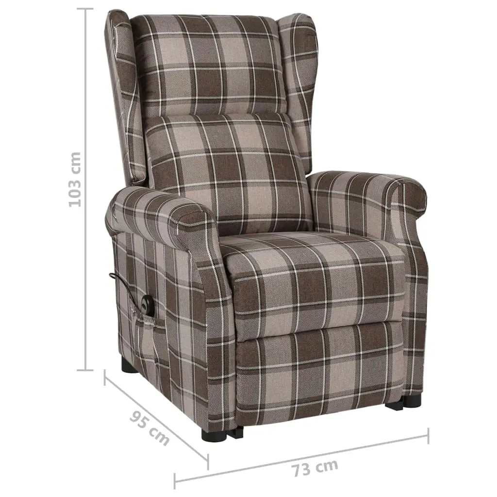 Stand up Chair Beige Fabric 329467