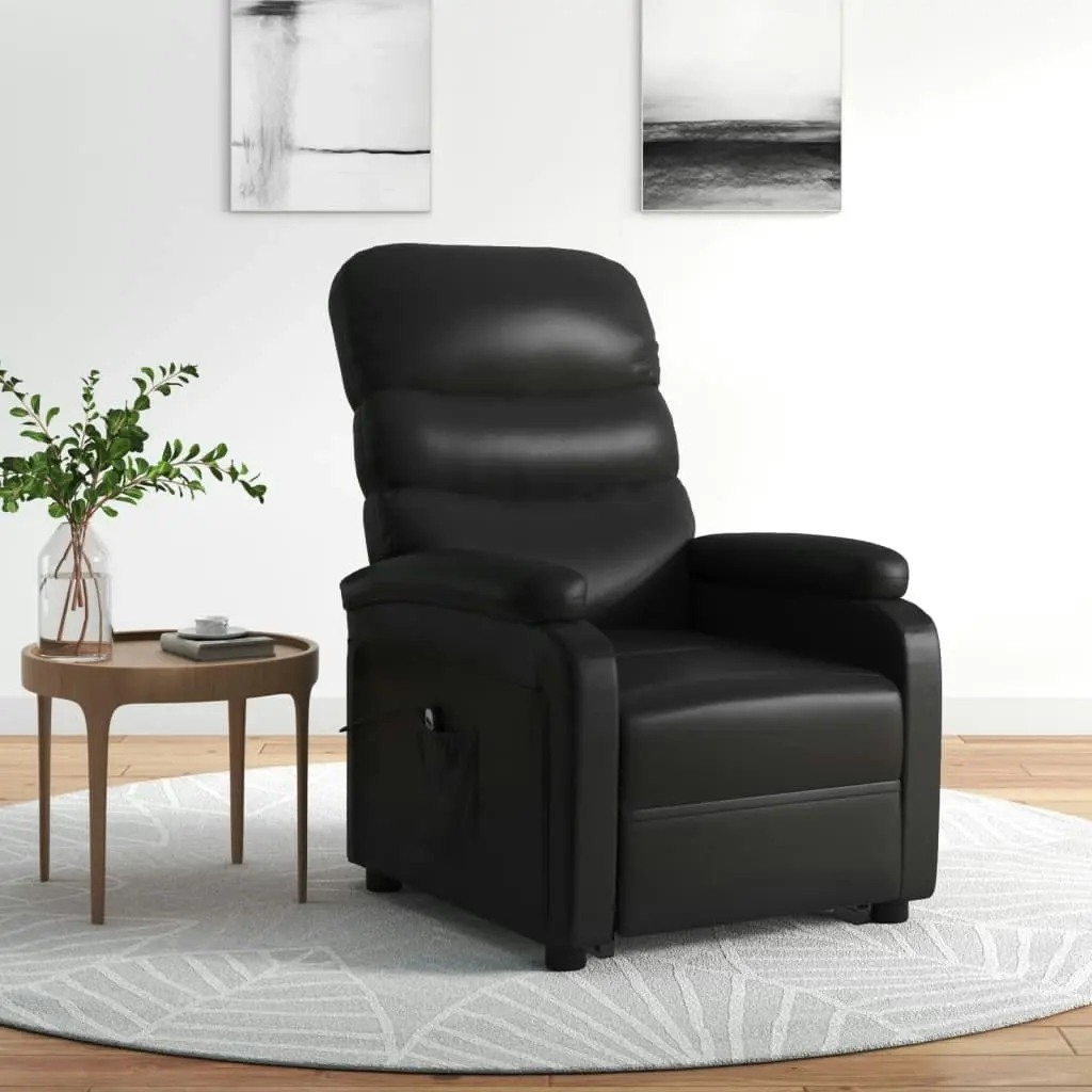 Stand up Chair Black Faux Leather 3152199