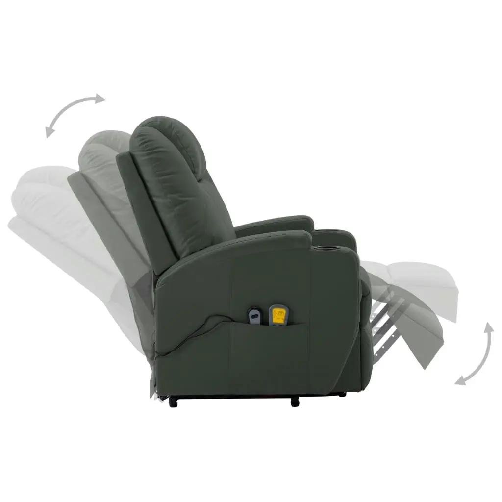 Stand up Massage Chair Anthracite Faux Leather 289760