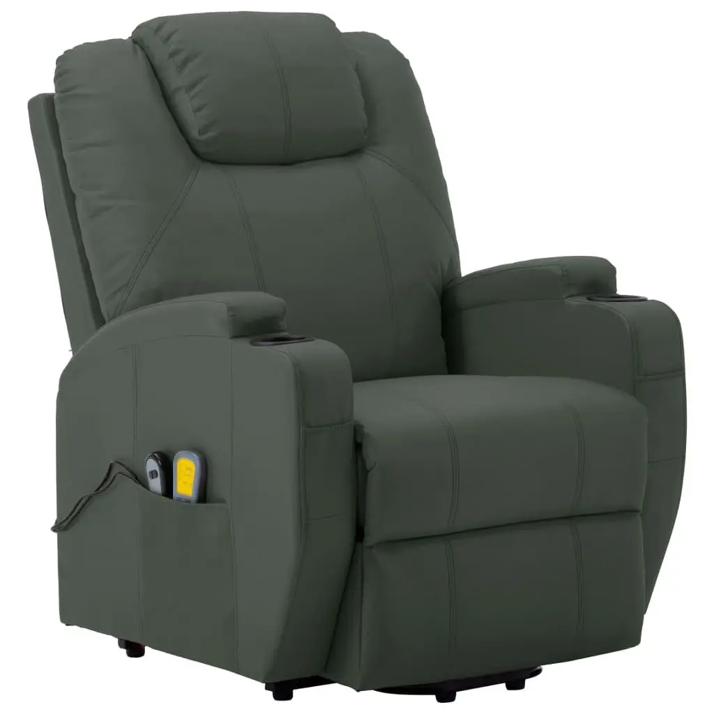 Stand up Massage Chair Anthracite Faux Leather 289760