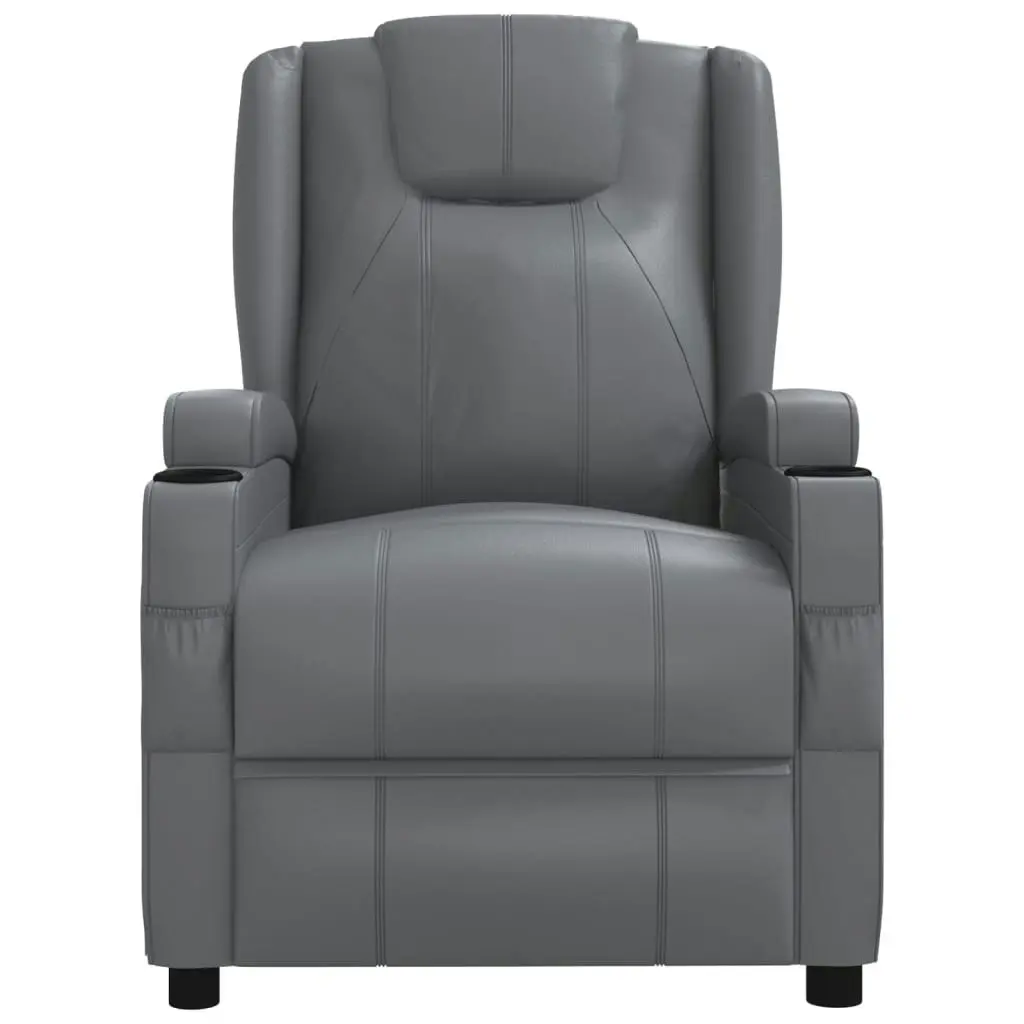 Stand up Massage Chair Anthracite Faux Leather 3152247