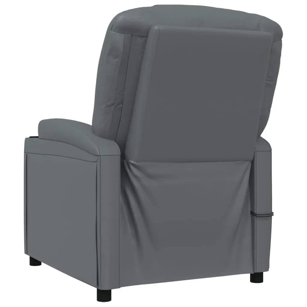 Stand up Massage Chair Anthracite Faux Leather 3152247