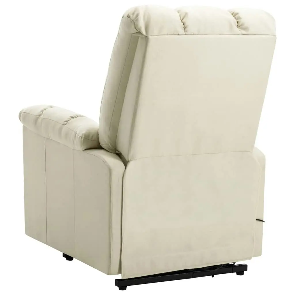 Stand up Massage Chair Cream Fabric 321399