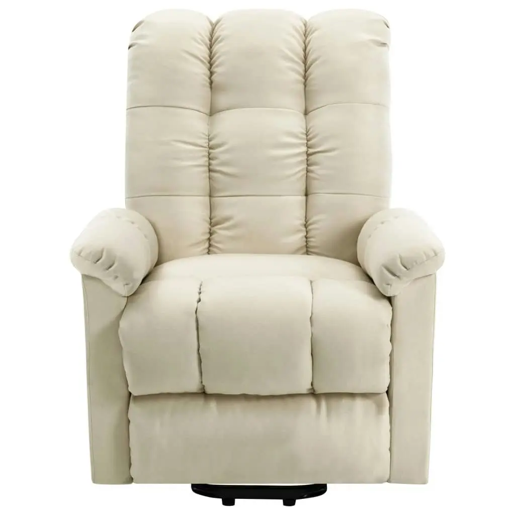 Stand up Massage Chair Cream Fabric 321399