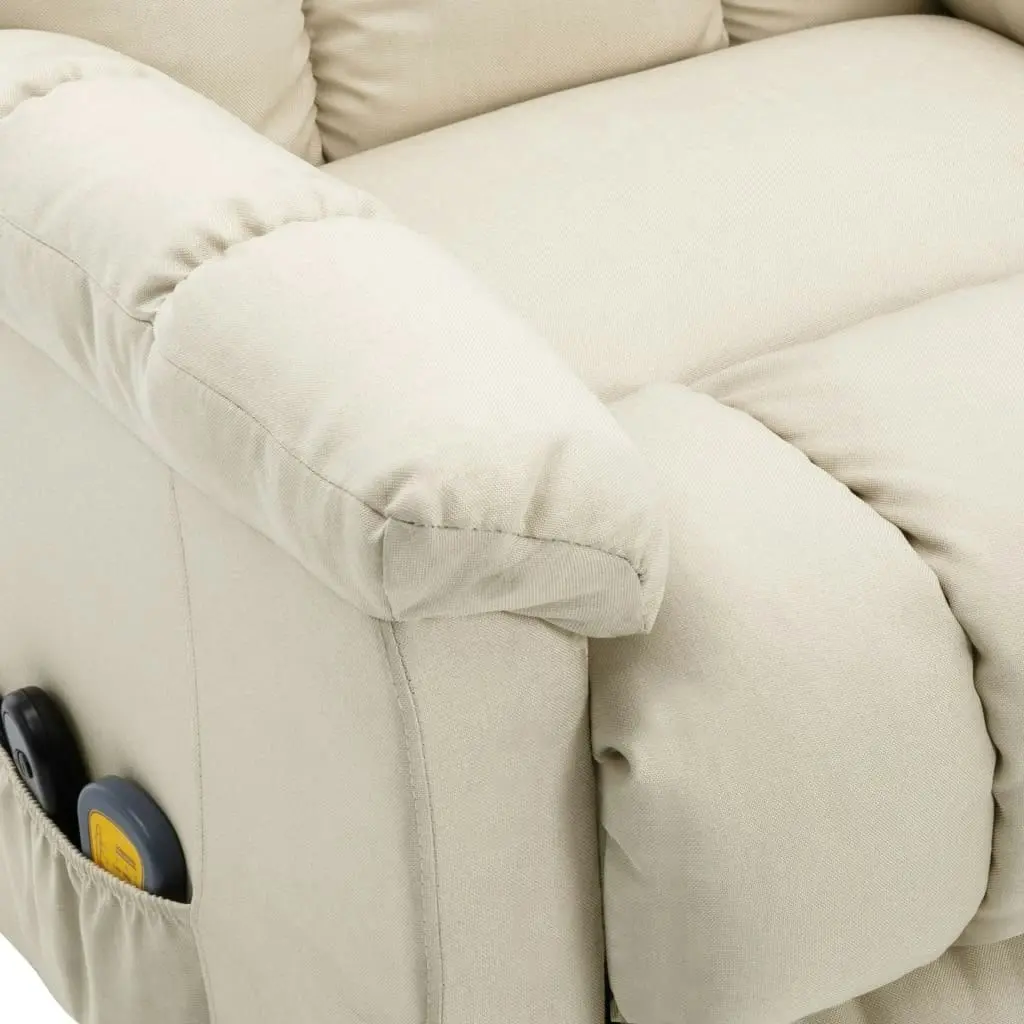 Stand up Massage Chair Cream Fabric 321399