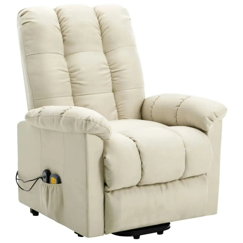 Stand up Massage Chair Cream Fabric 321399