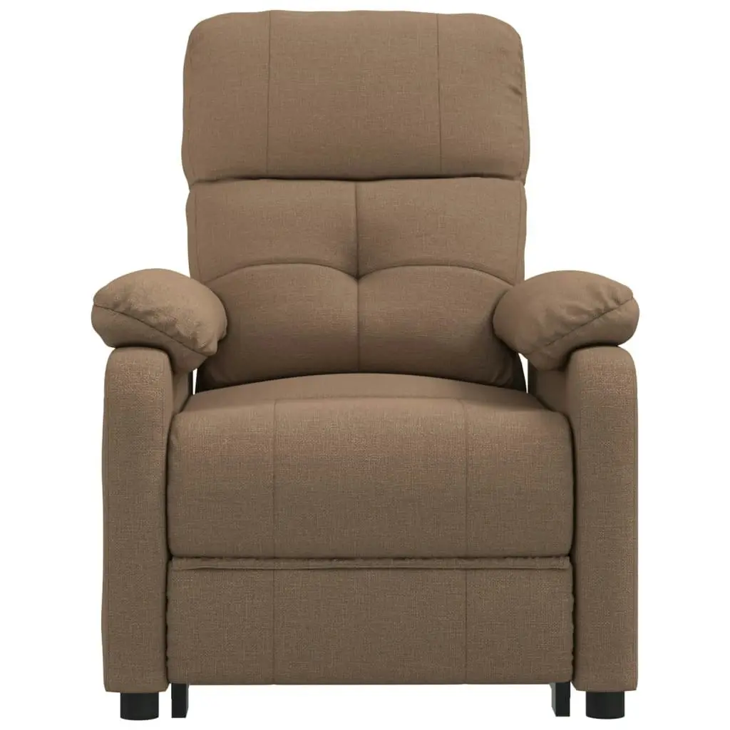 Stand up Massage Chair Brown Fabric 3152167