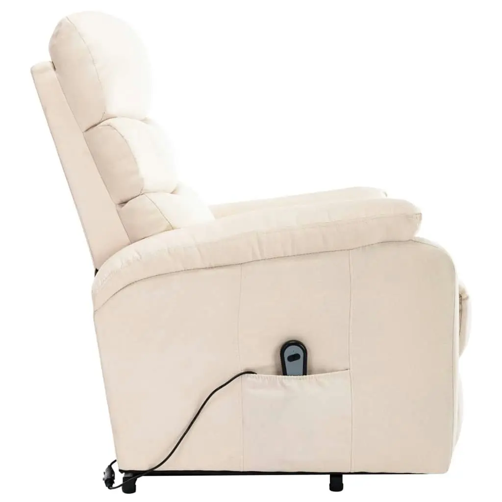 Stand up Massage Chair Cream Fabric 321255