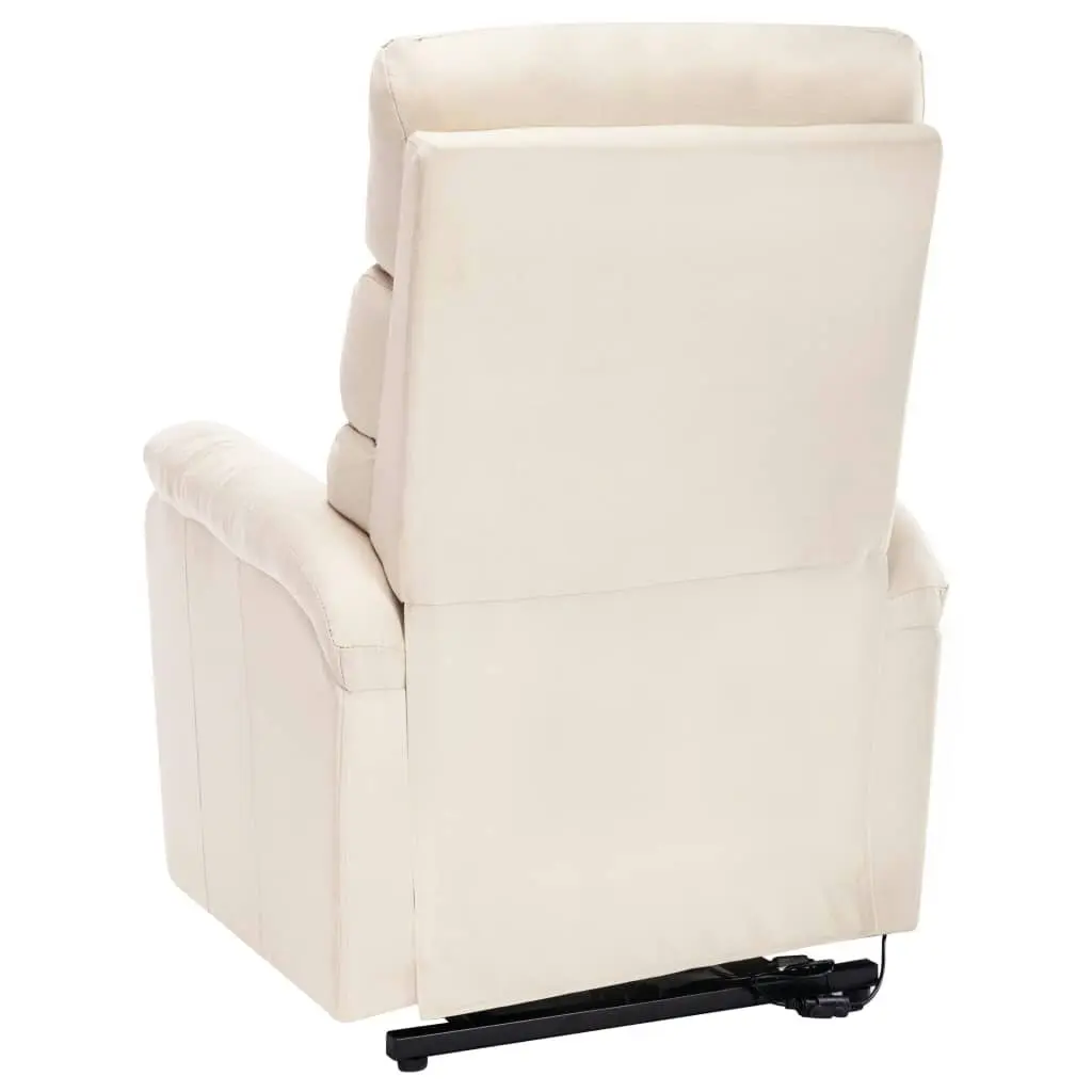 Stand up Massage Chair Cream Fabric 321255