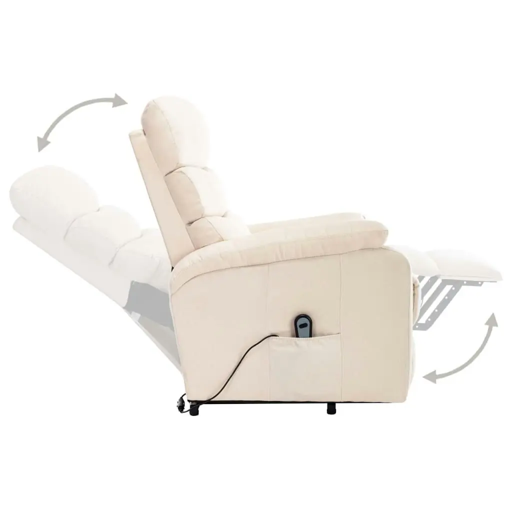 Stand up Massage Chair Cream Fabric 321255