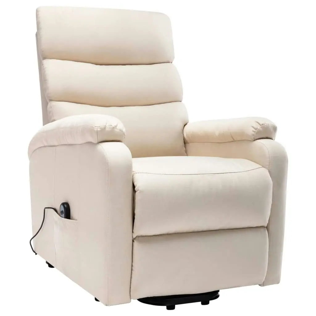 Stand up Massage Chair Cream Fabric 321255