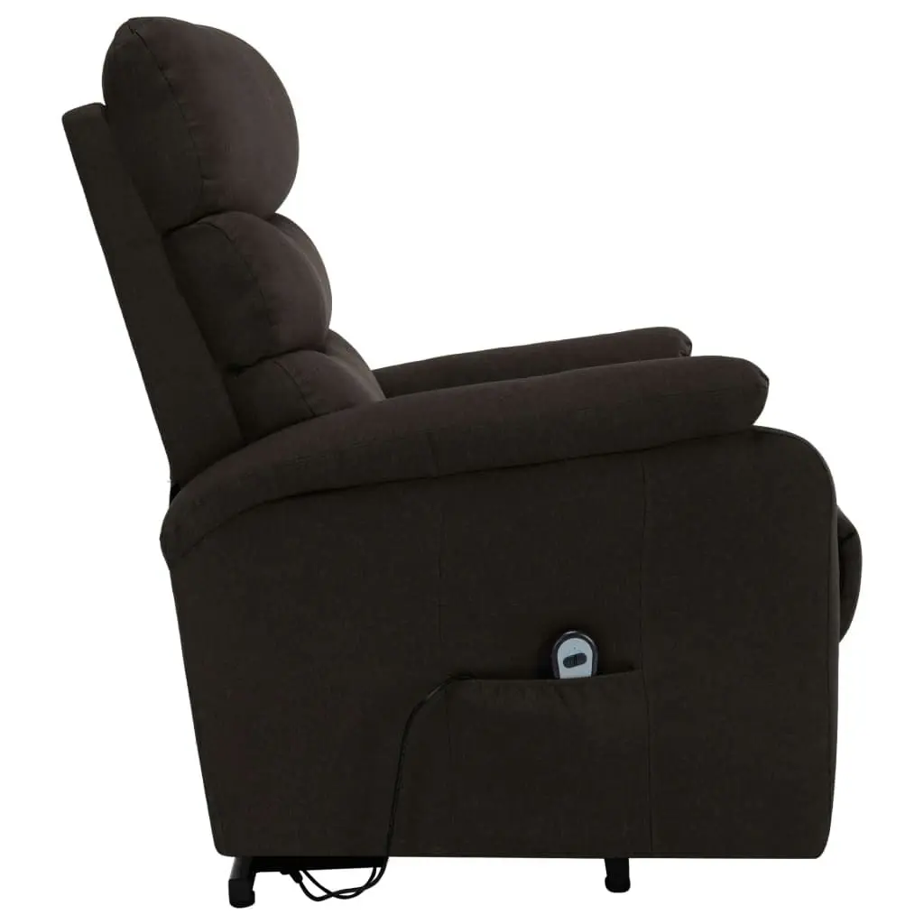 Stand up Massage Chair Dark Brown Fabric 321251