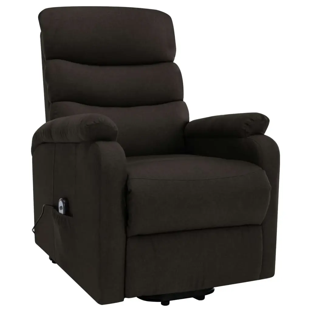 Stand up Massage Chair Dark Brown Fabric 321251