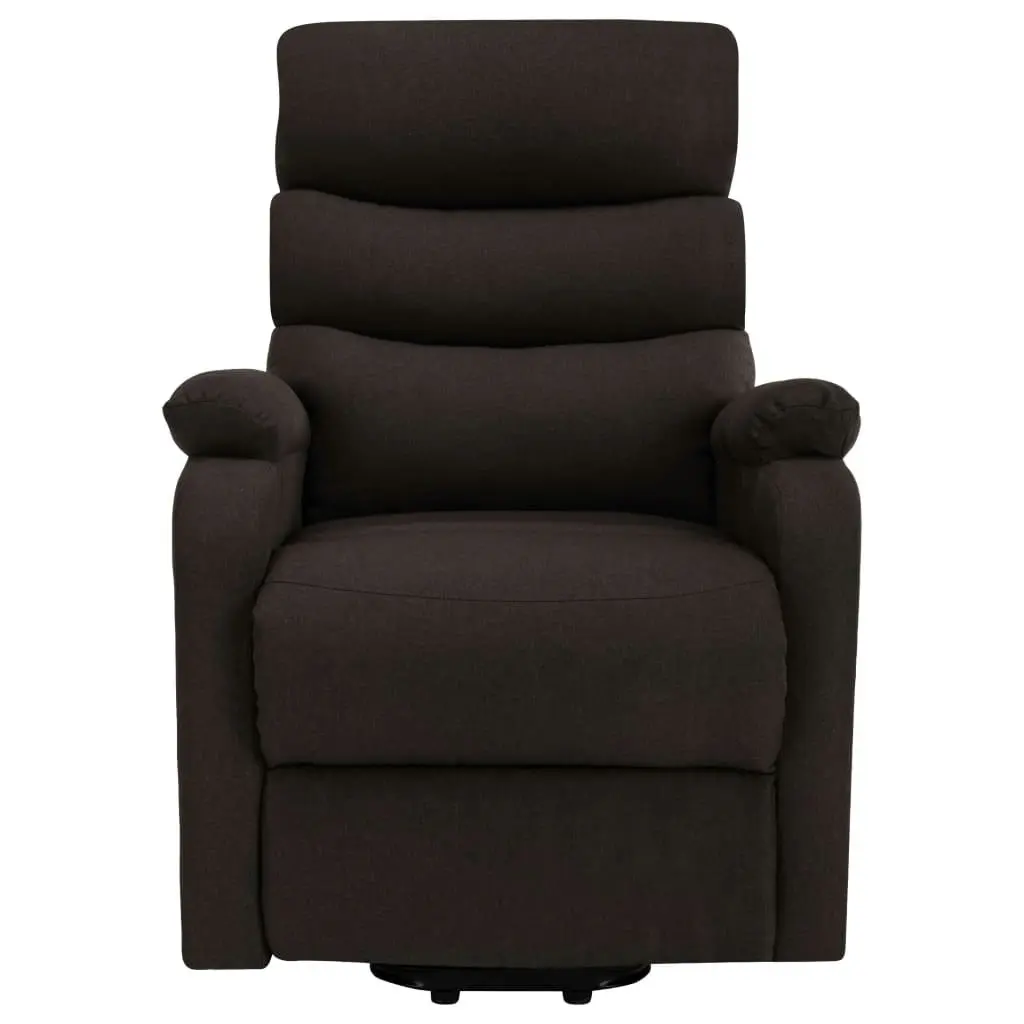 Stand up Massage Chair Dark Brown Fabric 321251