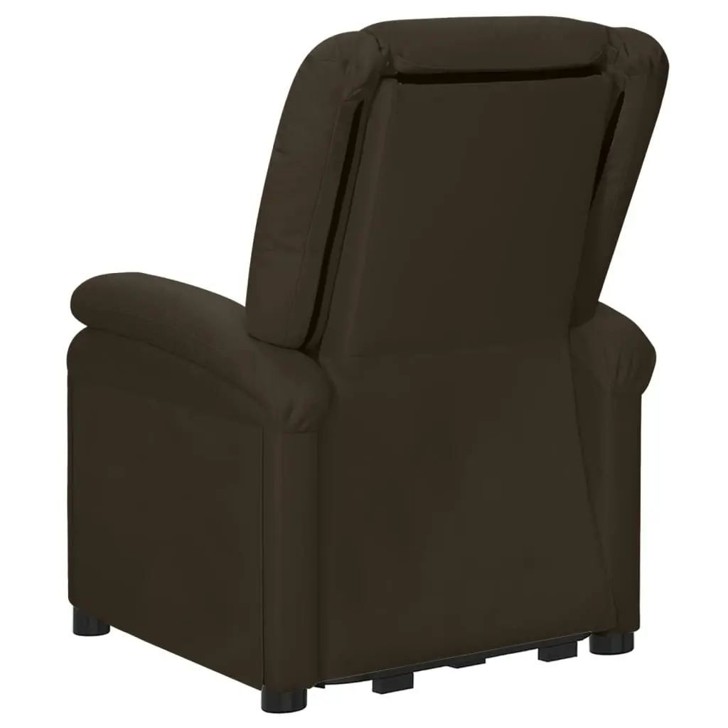 Stand up Massage Chair Brown Faux Leather 3152346