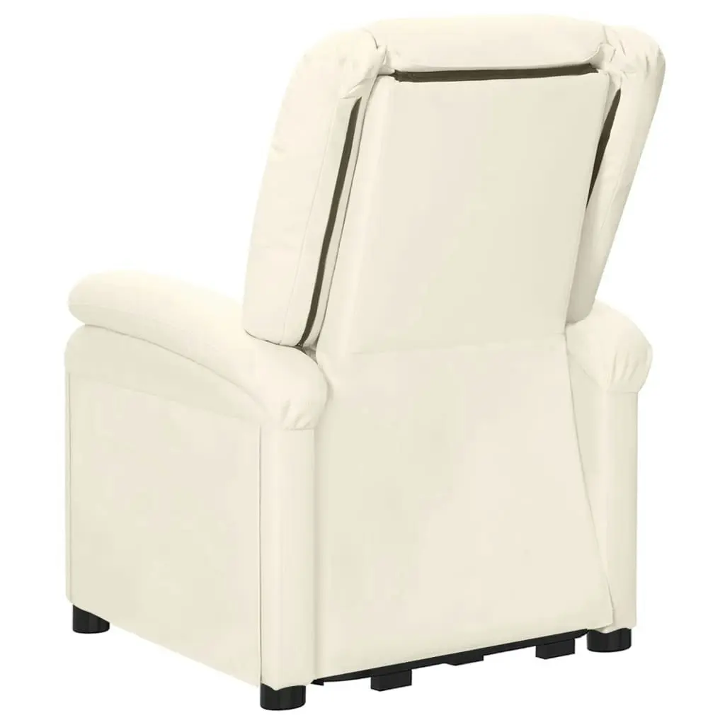 Stand up Massage Chair Cream Faux Leather 3152345