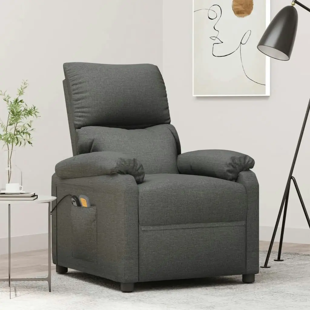 Stand up Massage Chair Dark Grey Fabric 3152407