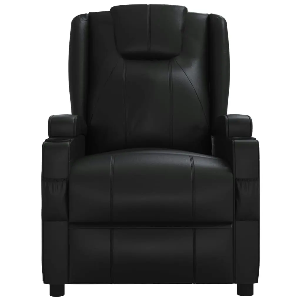 Stand up Massage Chair Black Faux Leather 3152244