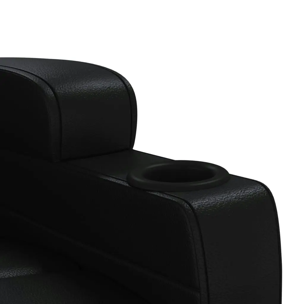 Stand up Massage Chair Black Faux Leather 3152244