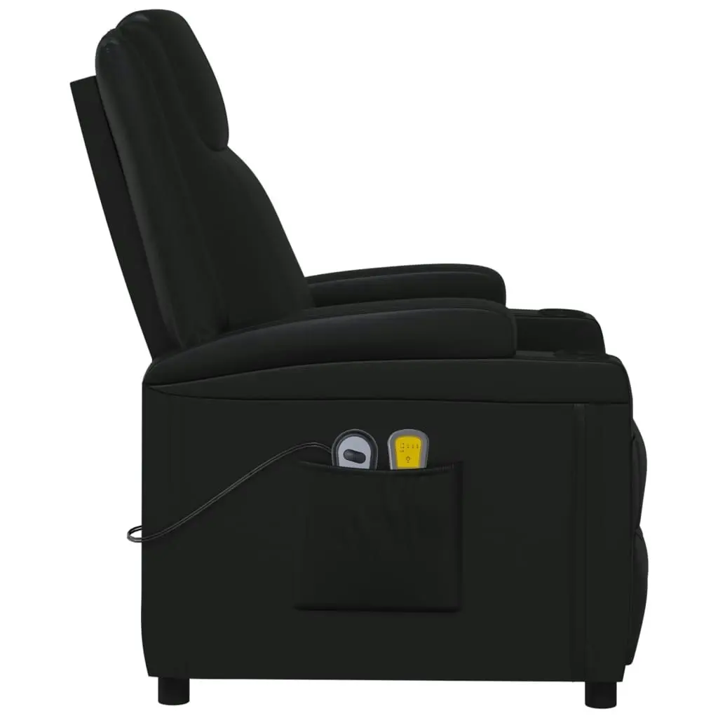 Stand up Massage Chair Black Faux Leather 3152244