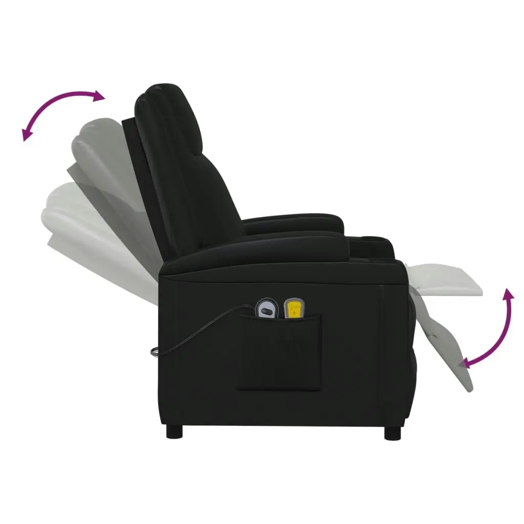 Stand up Massage Chair Black Faux Leather 3152244