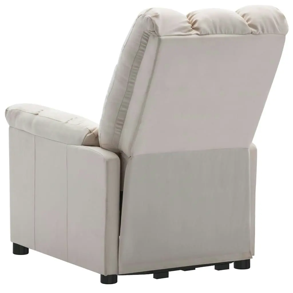 Stand up Massage Chair Cream Fabric 3152272