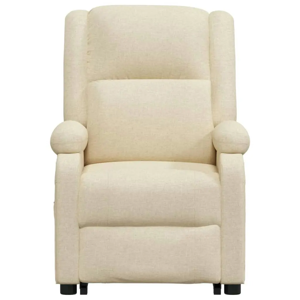 Stand up Massage Chair Cream Fabric 3152325