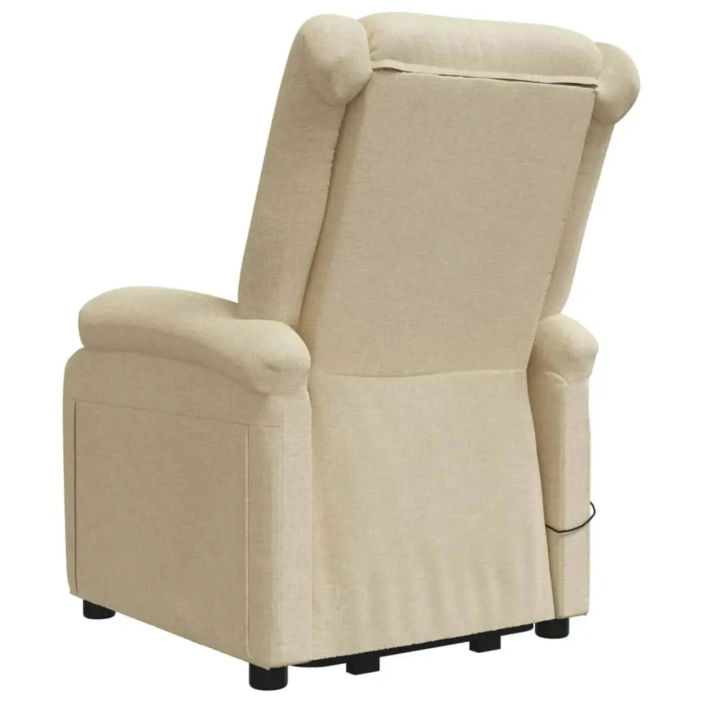 Stand up Massage Chair Cream Fabric 3152325