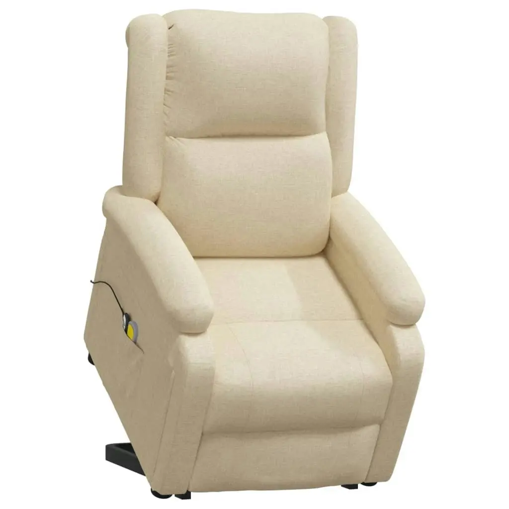 Stand up Massage Chair Cream Fabric 3152325