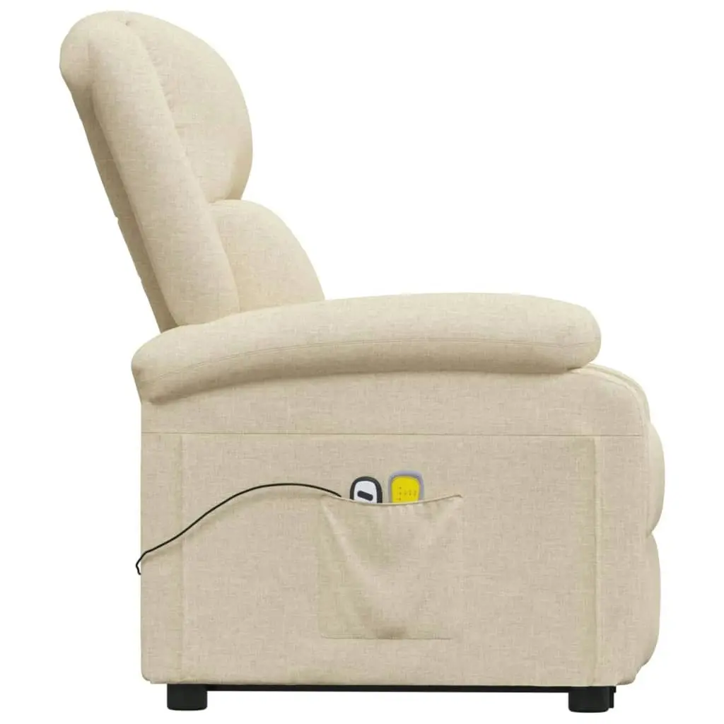 Stand up Massage Chair Cream Fabric 3152325