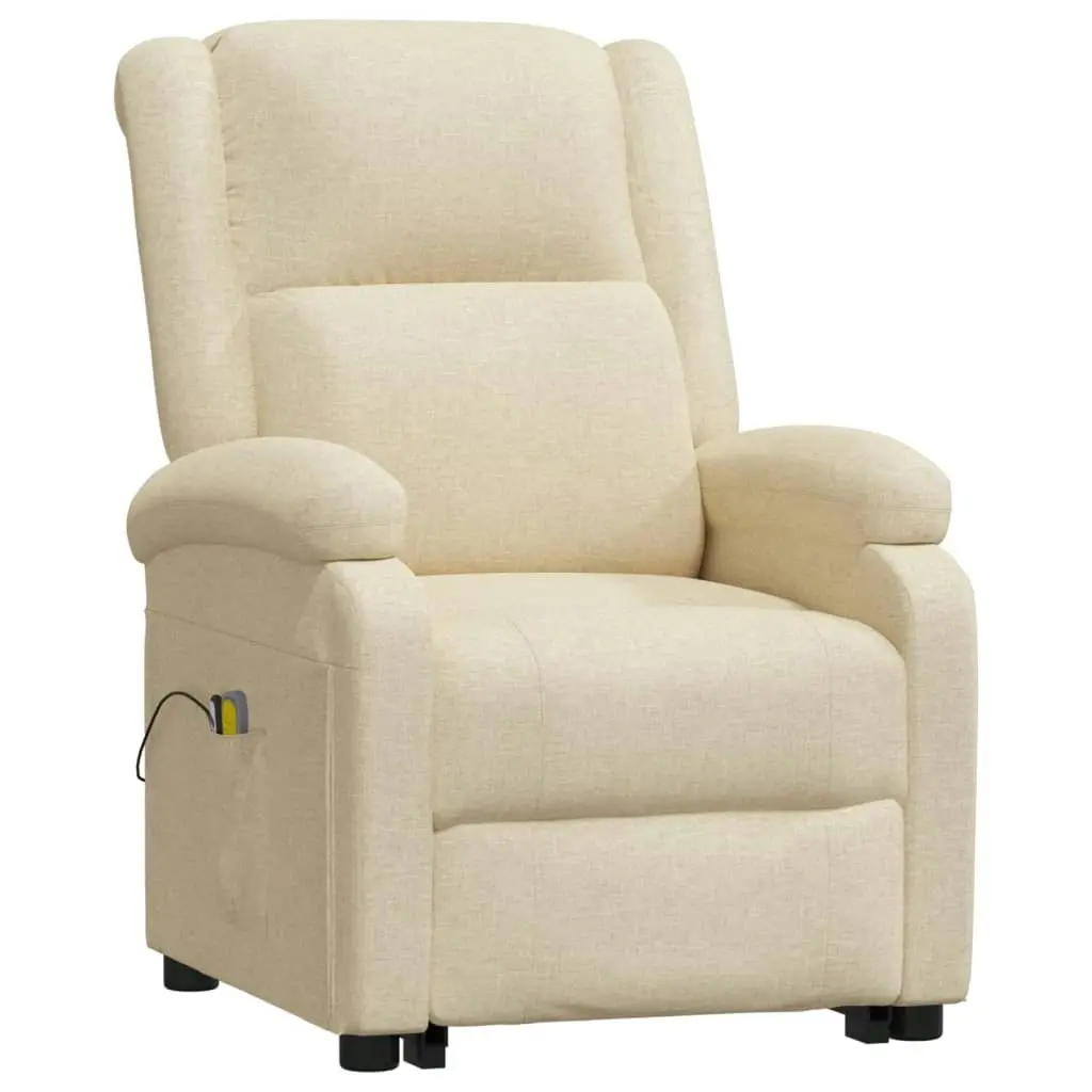 Stand up Massage Chair Cream Fabric 3152325