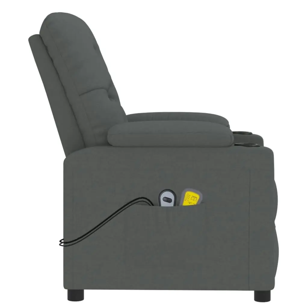 Stand up Massage Chair Dark Grey Fabric 3094269