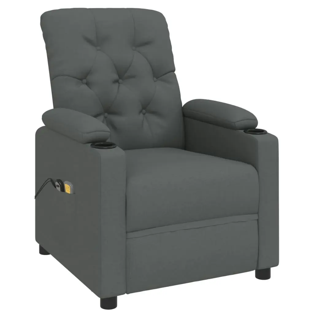 Stand up Massage Chair Dark Grey Fabric 3094269