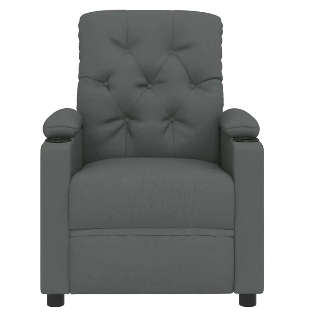 Stand up Massage Chair Dark Grey Fabric 3094269