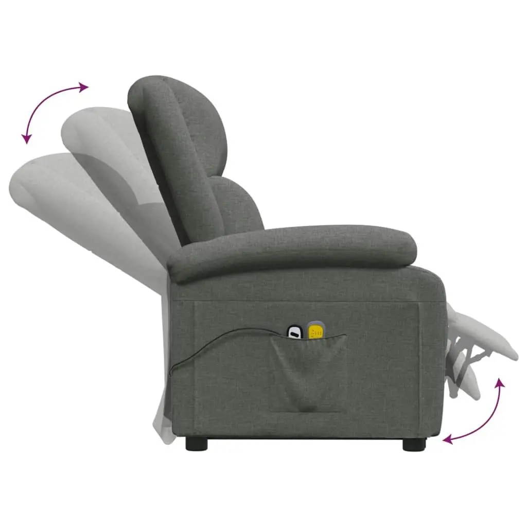 Stand up Massage Chair Dark Grey Fabric 3152327