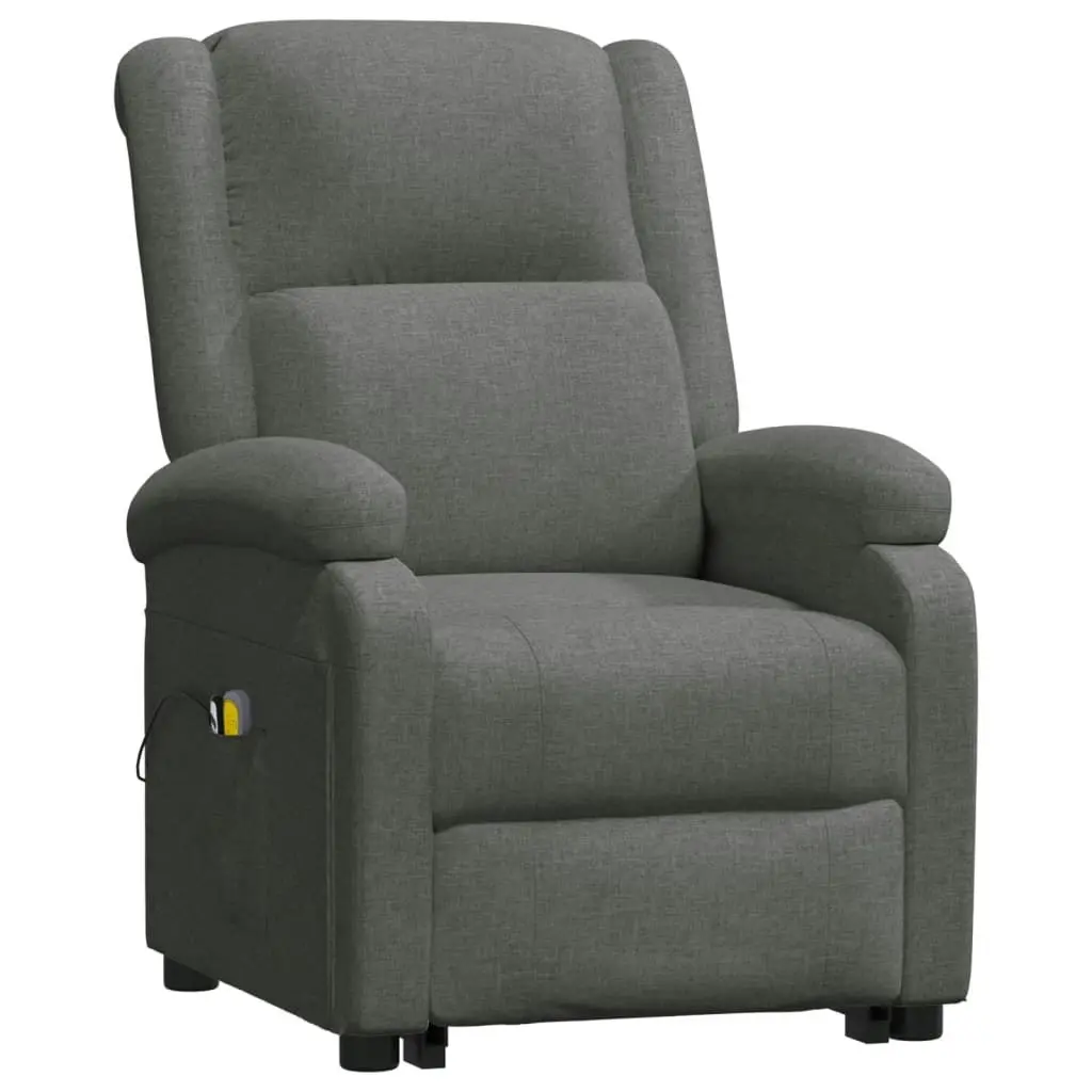 Stand up Massage Chair Dark Grey Fabric 3152327