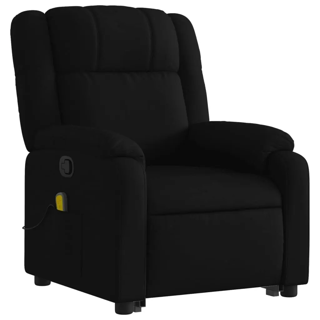 Stand up Massage Recliner Chair Black Fabric 3205760