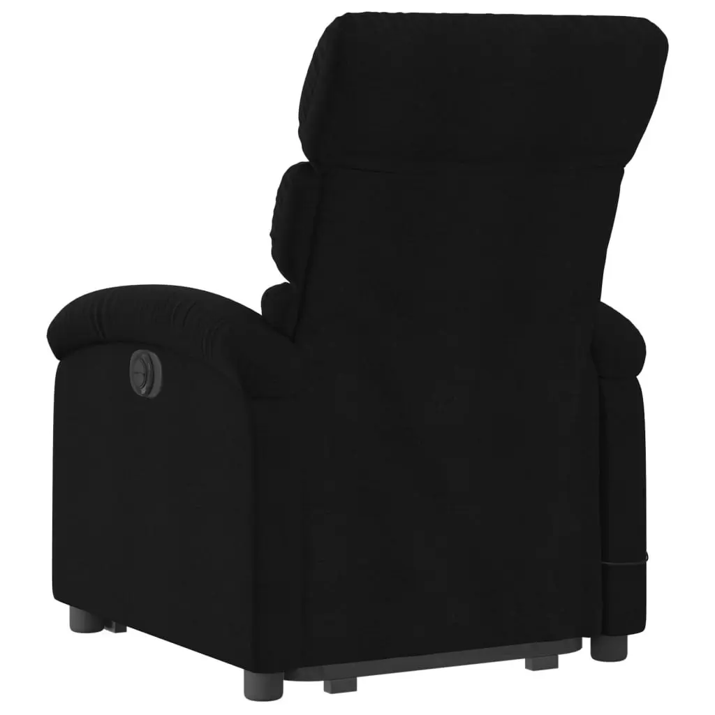 Stand up Massage Recliner Chair Black Fabric 3205372