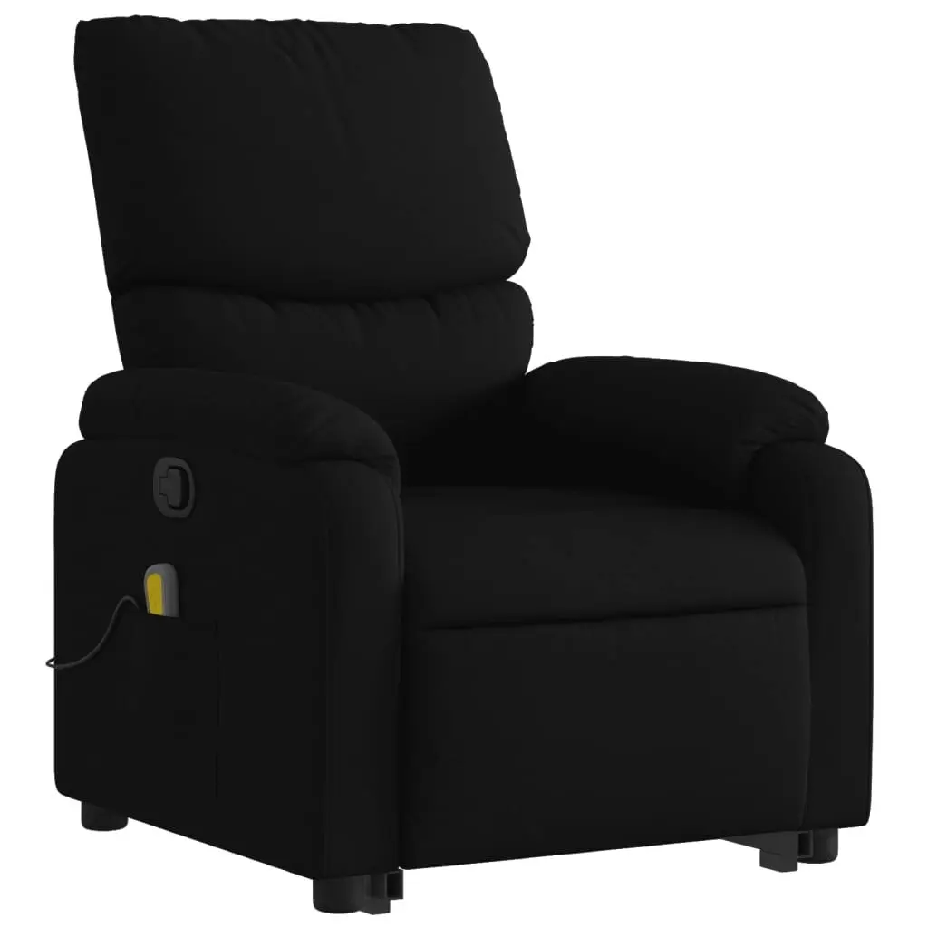 Stand up Massage Recliner Chair Black Fabric 3205702